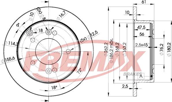 FREMAX BD-2905 - Тормозной диск autospares.lv