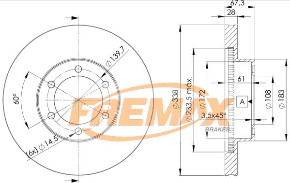 FREMAX BD-2918 - Тормозной диск autospares.lv