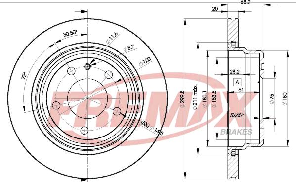 FREMAX BD-2459 - Тормозной диск autospares.lv