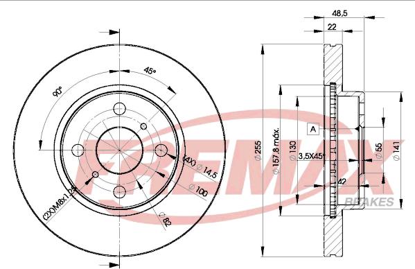 FREMAX BD-2550 - Тормозной диск autospares.lv