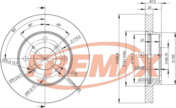 FREMAX BD-2584 - Тормозной диск autospares.lv