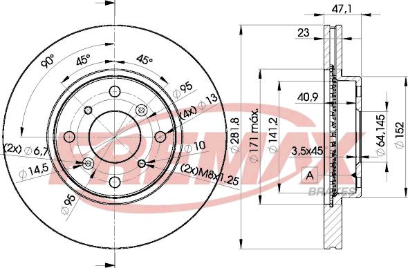 FREMAX BD-2585 - Тормозной диск autospares.lv