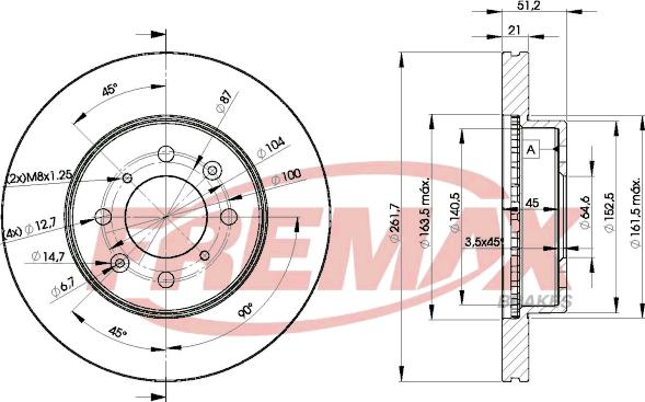 FREMAX BD-2581 - Тормозной диск autospares.lv