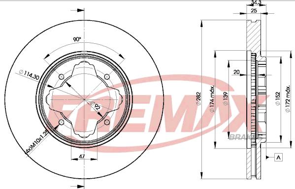 FREMAX BD-2582 - Тормозной диск autospares.lv