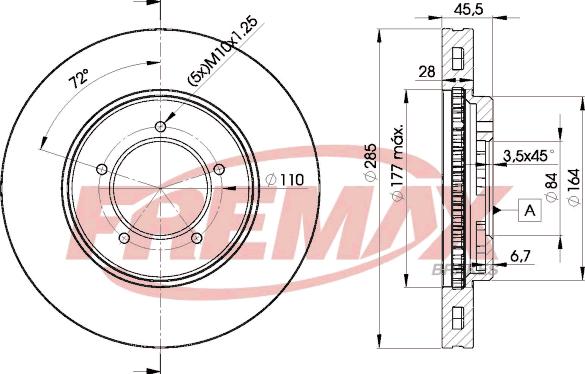 FREMAX BD-2610 - Тормозной диск autospares.lv