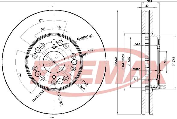 FREMAX BD-2611 - Тормозной диск autospares.lv