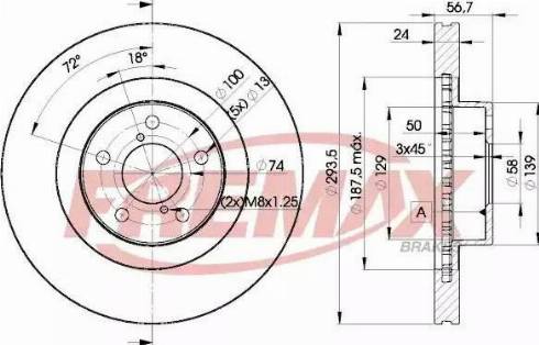 FREMAX BD-2630 - Тормозной диск autospares.lv