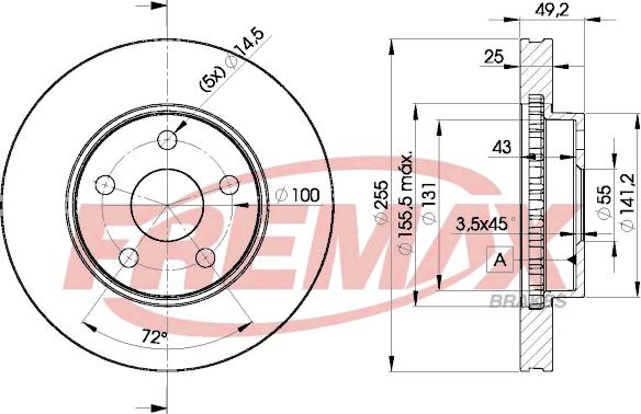 FREMAX BD-2047 - Тормозной диск autospares.lv