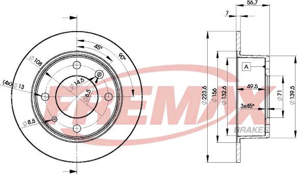 FREMAX BD-2061 - Тормозной диск autospares.lv