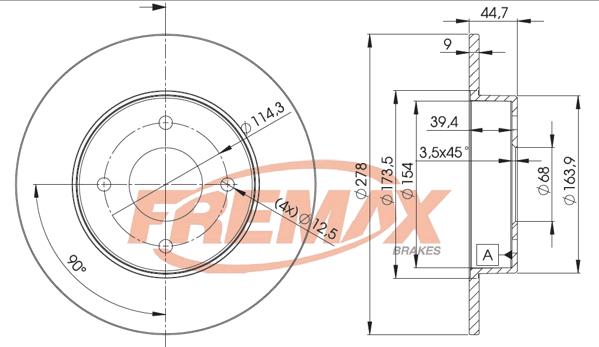 FREMAX BD-2083 - Тормозной диск autospares.lv