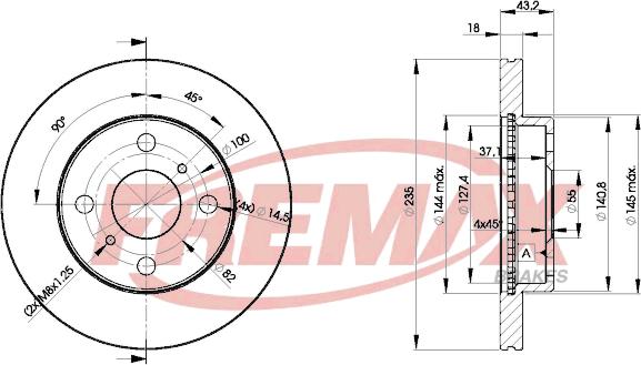 FREMAX BD-2020 - Тормозной диск autospares.lv