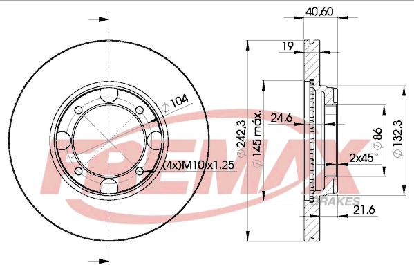 FREMAX BD-2135 - Тормозной диск autospares.lv