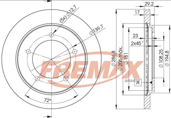 FREMAX BD-2863 - Тормозной диск autospares.lv