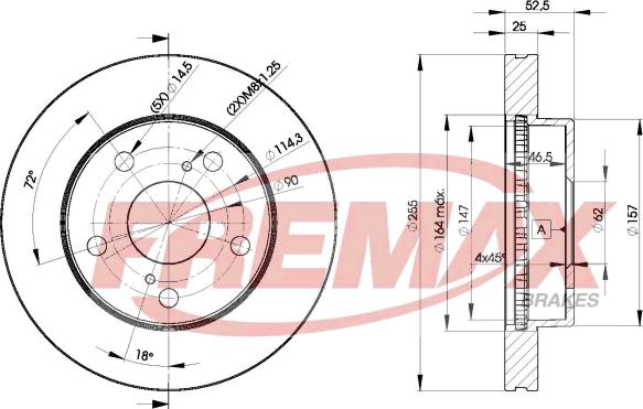 FREMAX BD-2806 - Тормозной диск autospares.lv