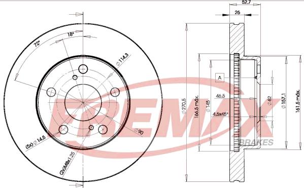 FREMAX BD-2810 - Тормозной диск autospares.lv