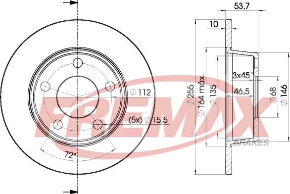 FREMAX BD-2880 - Тормозной диск autospares.lv