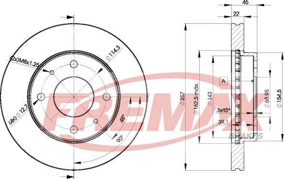 FREMAX BD-2831 - Тормозной диск autospares.lv