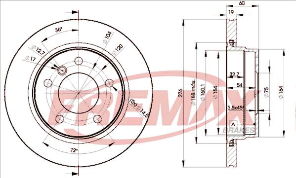 FREMAX BD-2315 - Тормозной диск autospares.lv