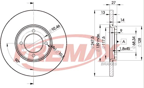 FREMAX BD-2375 - Тормозной диск autospares.lv
