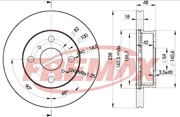 FREMAX BD-2250 - Тормозной диск autospares.lv