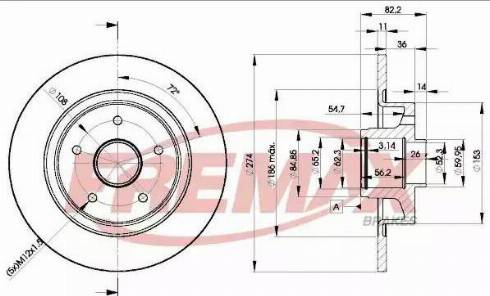 FREMAX BD-2236 - Тормозной диск autospares.lv