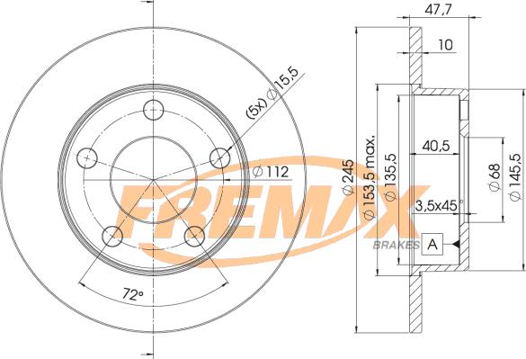 FREMAX BD-2746 - Тормозной диск autospares.lv