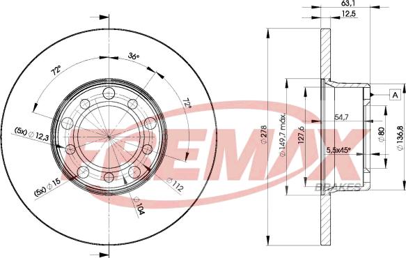 FREMAX BD-2780 - Тормозной диск autospares.lv