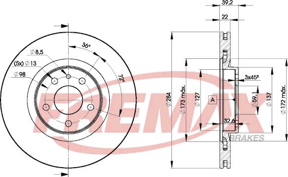 FREMAX BD-7948 - Тормозной диск autospares.lv