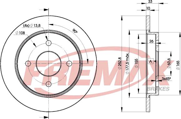 FREMAX BD-7969 - Тормозной диск autospares.lv