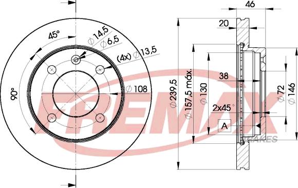 FREMAX BD-7968 - Тормозной диск autospares.lv