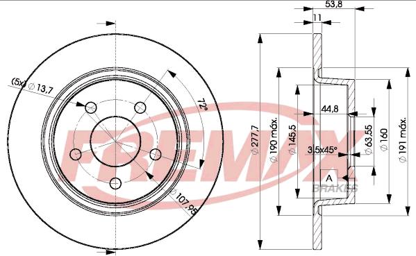 FREMAX BD-7989 - Тормозной диск autospares.lv