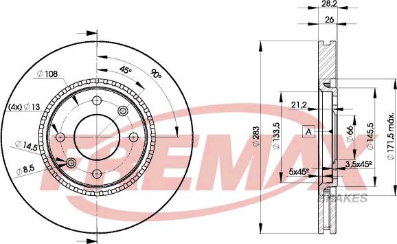 FREMAX BD-7406 - Тормозной диск autospares.lv