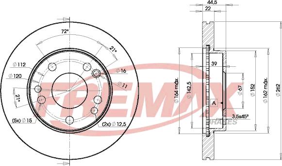 FREMAX BD-7560 - Тормозной диск autospares.lv