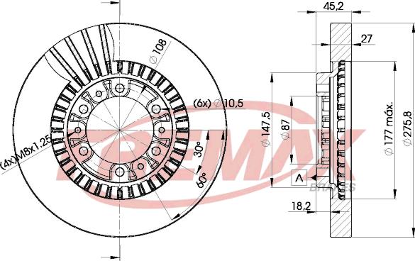 FREMAX BD-7041 - Тормозной диск autospares.lv