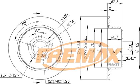 FREMAX BD-7033 - Тормозной диск autospares.lv