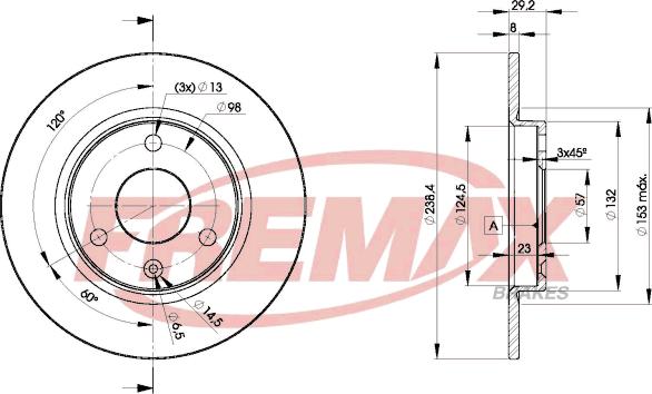 FREMAX BD-7199 - Тормозной диск autospares.lv