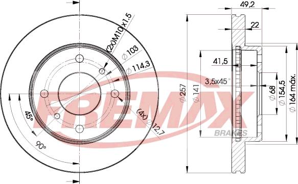 FREMAX BD-7101 - Тормозной диск autospares.lv