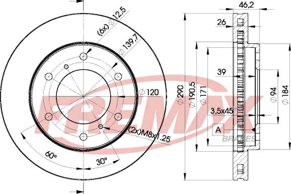 FREMAX BD-7116 - Тормозной диск autospares.lv