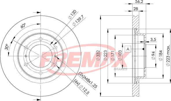 FREMAX BD-7113 - Тормозной диск autospares.lv