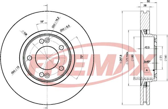 FREMAX BD-7814 - Тормозной диск autospares.lv