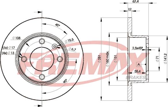 FREMAX BD-7812 - Тормозной диск autospares.lv