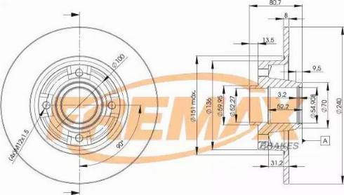 FREMAX BD-7823 - Тормозной диск autospares.lv