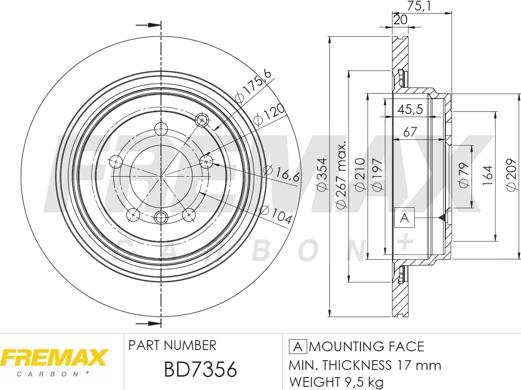 FREMAX BD-7356 - Тормозной диск autospares.lv