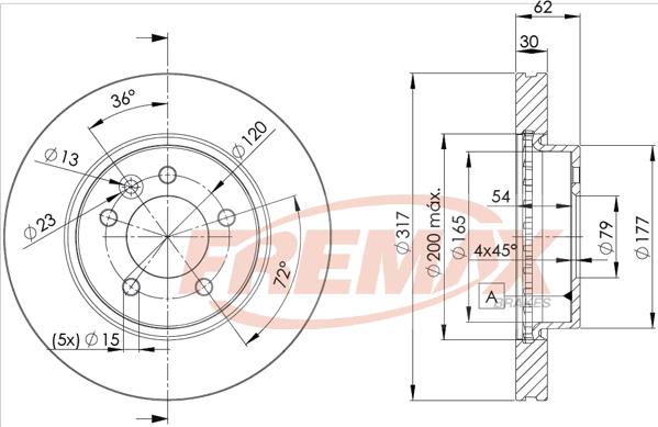 FREMAX BD-7360 - Тормозной диск autospares.lv