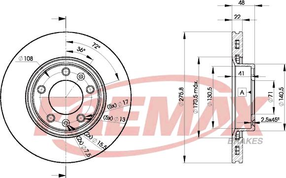 FREMAX BD-7322 - Тормозной диск autospares.lv