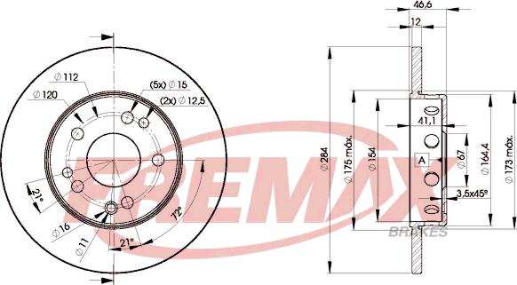 FREMAX BD-7210 - Тормозной диск autospares.lv