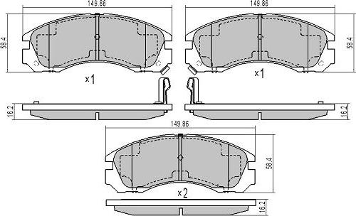 FREMAX FBP-0923 - Тормозные колодки, дисковые, комплект autospares.lv