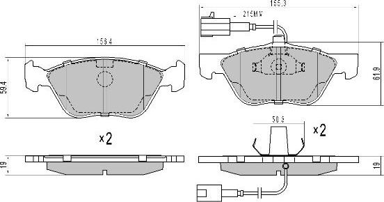 FREMAX FBP-0972 - Тормозные колодки, дисковые, комплект autospares.lv