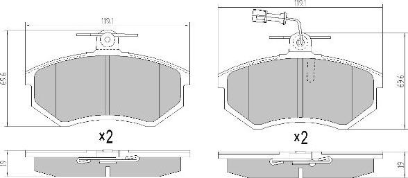 FREMAX FBP-0446 - Тормозные колодки, дисковые, комплект autospares.lv