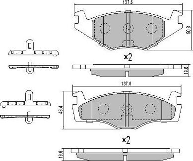 FREMAX FBP-0462 - Тормозные колодки, дисковые, комплект autospares.lv